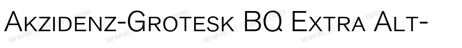 Akzidenz-Grotesk BQ Extra Alt字体转换